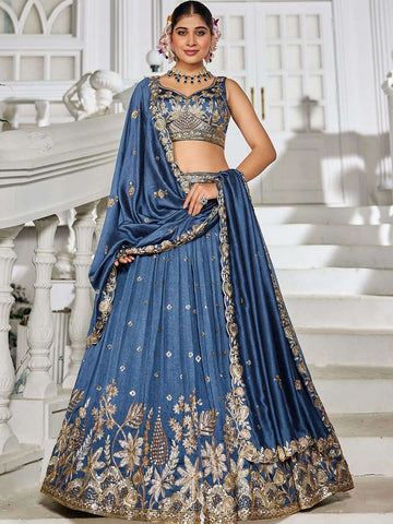 Navy Blue Lehenga