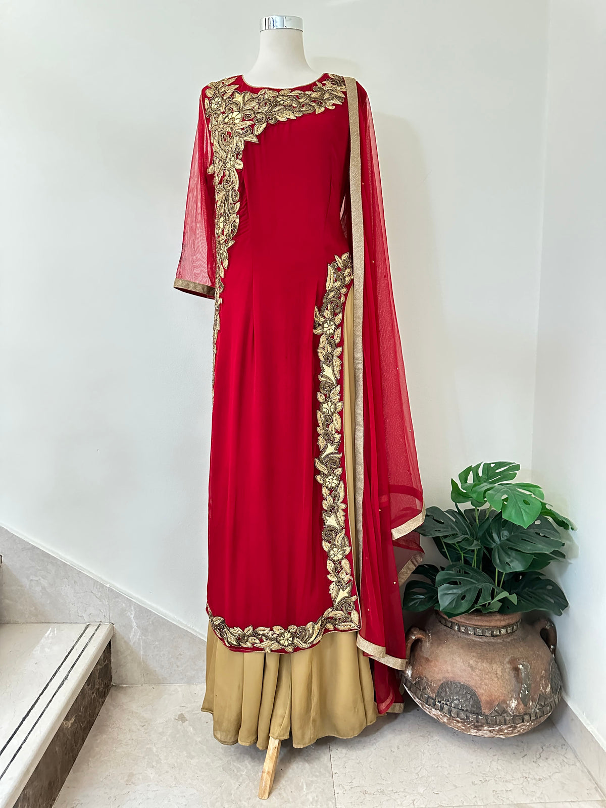 Red Sharara Set RYWMEG