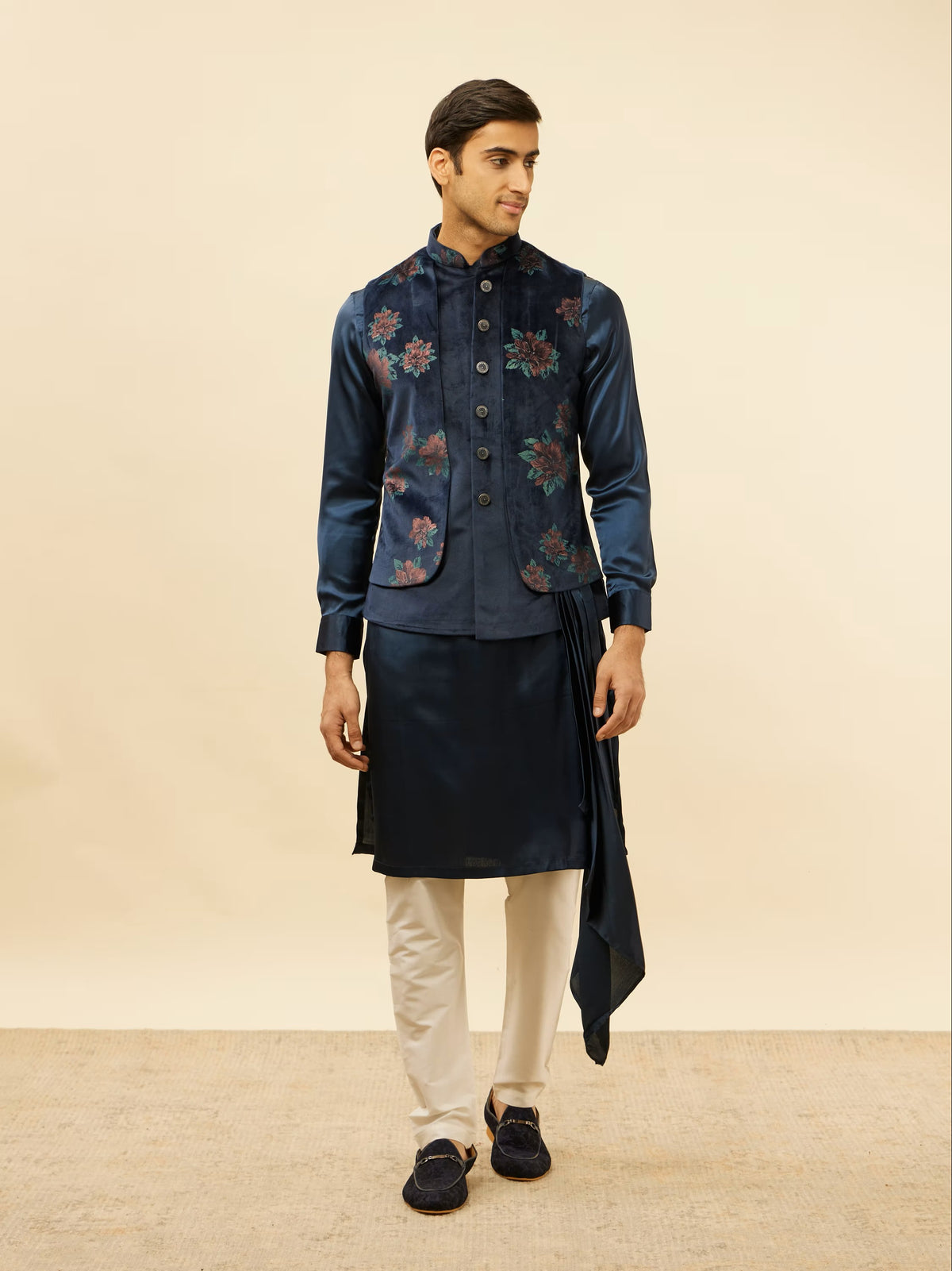 Floral Jacket Kurta Set