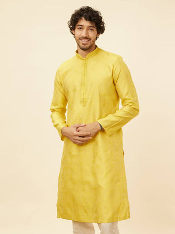 Silk Jacket Kurta Set