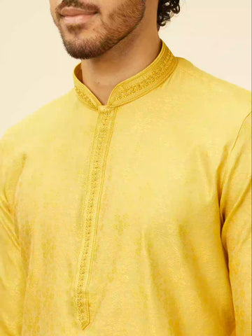 Silk Jacket Kurta Set