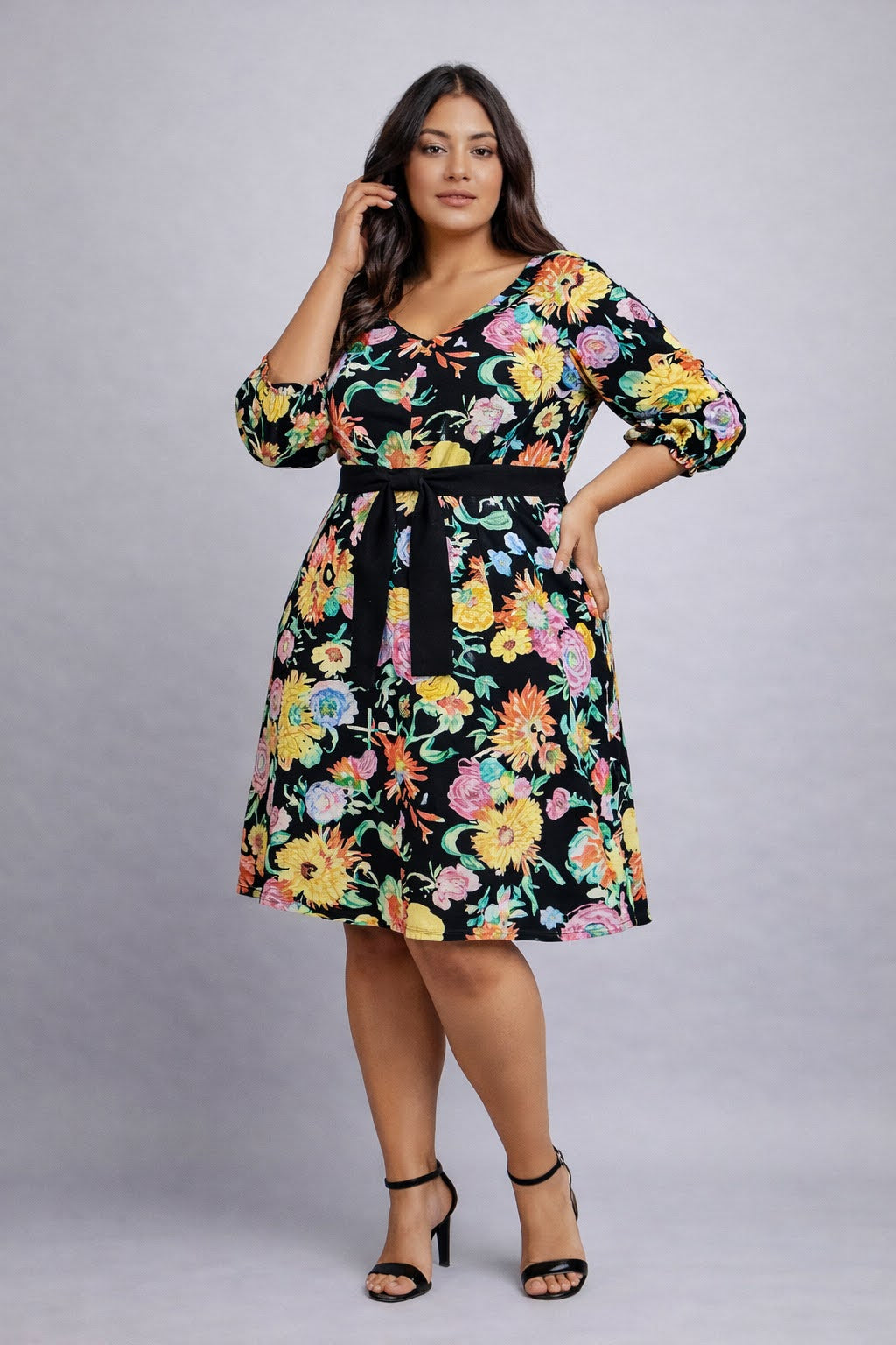Plus Size Floral Dress