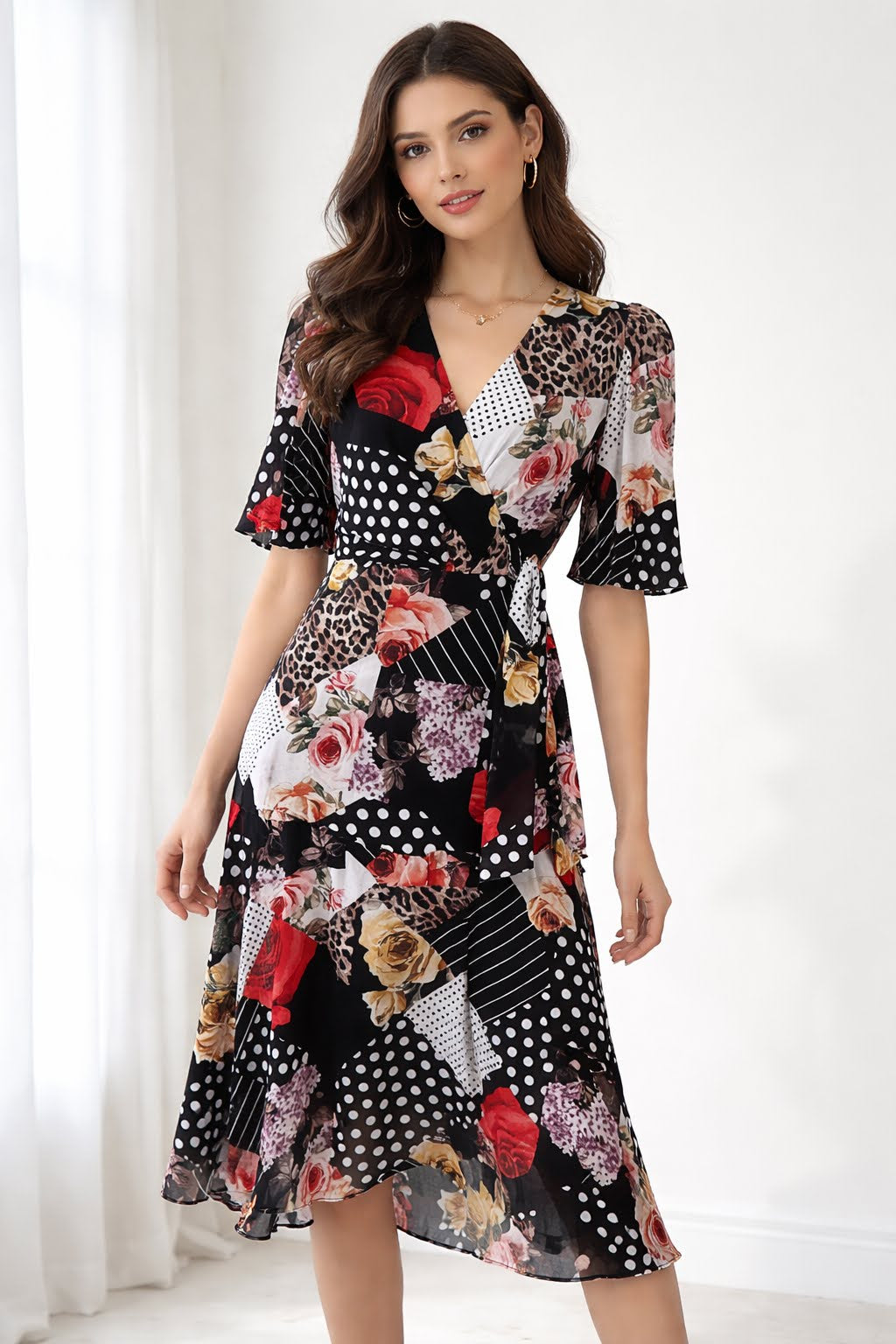 Floral Wrap Dress