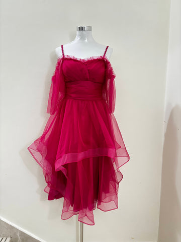 Fuchsia Frill Dress