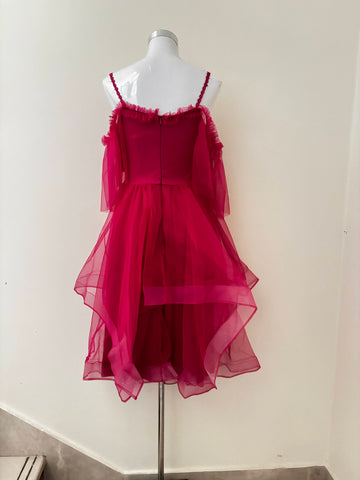 Fuchsia Frill Dress