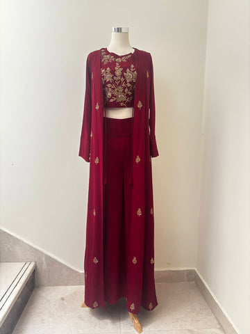 Indowestern Shrug Set