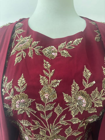 Indowestern Shrug Set