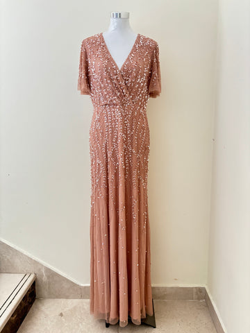 Pink Sequined Dress RYWANJ