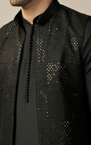 Black Nehru Jacket Set