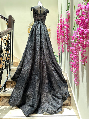 Black Lace Gown RYWSH