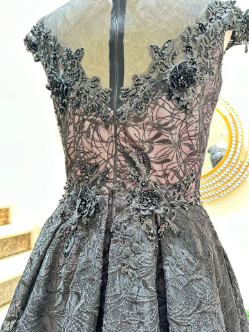 Black Lace Gown RYWSH