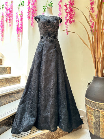 Black Lace Gown RYWSH