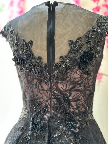 Black Lace Gown RYWSH