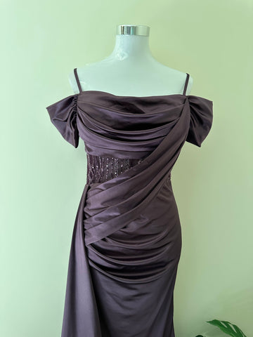 Satin Slit Dress