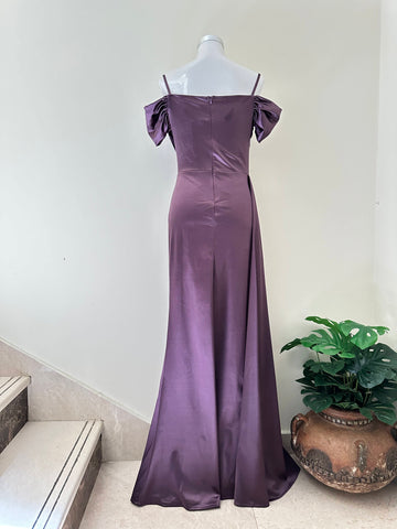 Satin Slit Dress