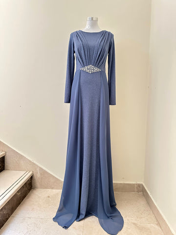 Blue Modest Dress