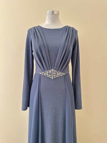 Blue Modest Dress