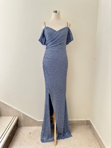 Blue Sequin Dress