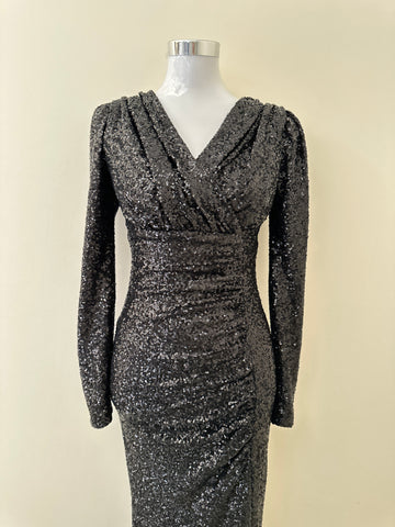 Black Sequin Dress