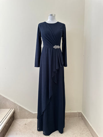 Dark Blue Modest Dress