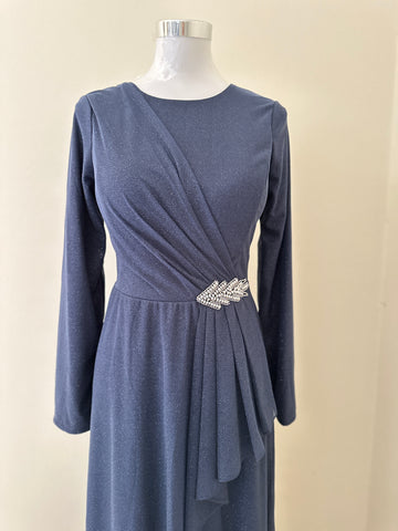 Dark Blue Modest Dress
