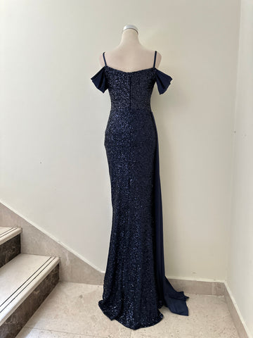 Sequin Slit Dress
