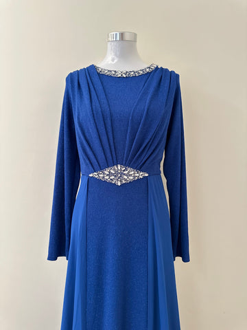 Blue Modest Dress