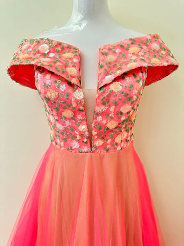 Fuchsia Tulle Gown