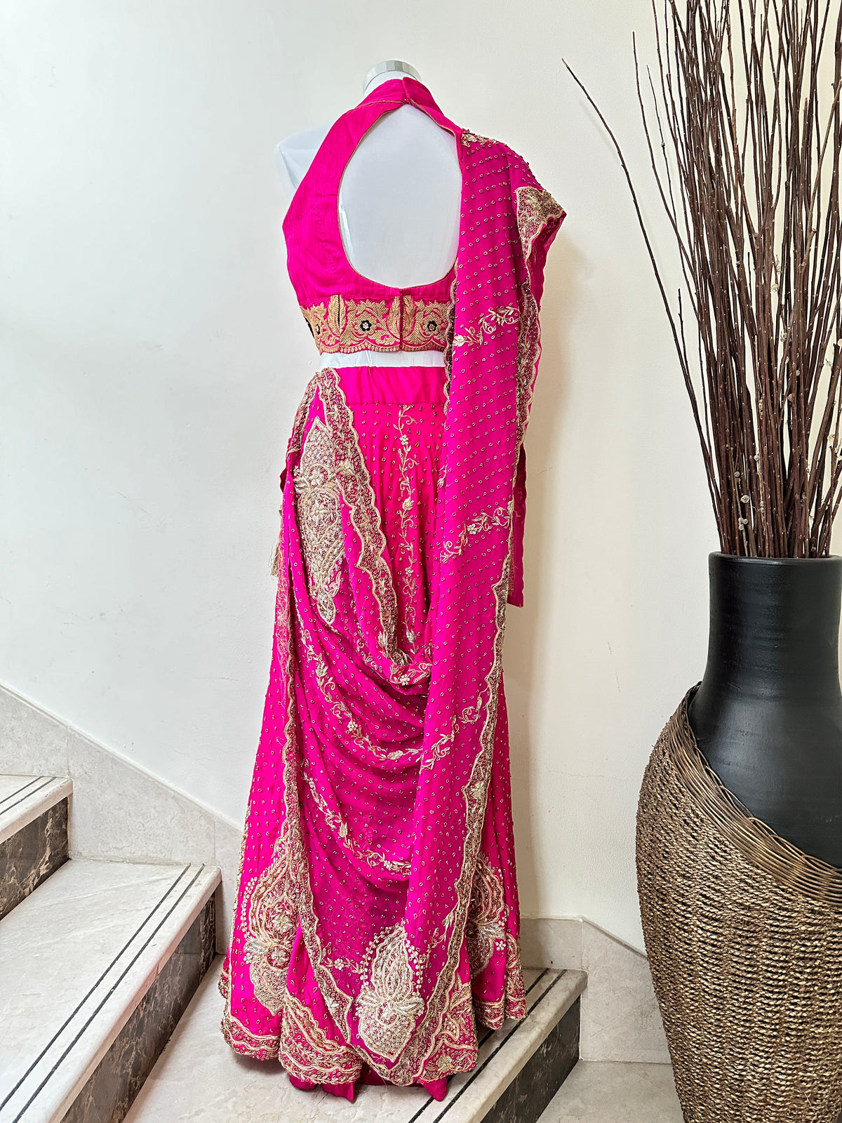 Vintage Fuchsia Lehenga RYWPOO