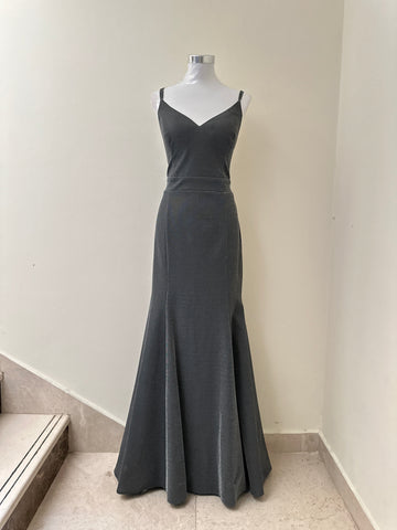 Metallic Grey Gown