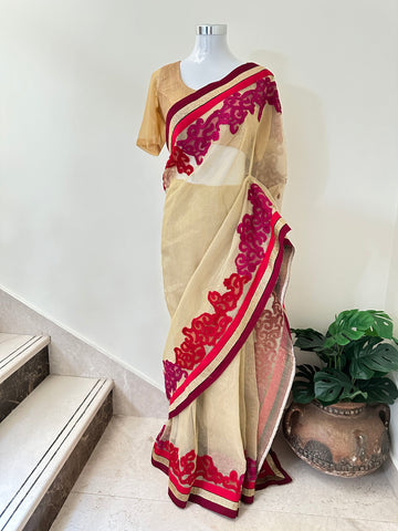 Beige Saree RYWKIR