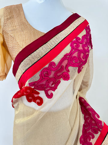 Beige Saree RYWKIR