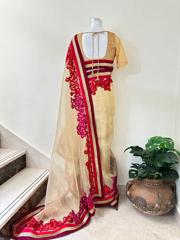 Beige Saree RYWKIR