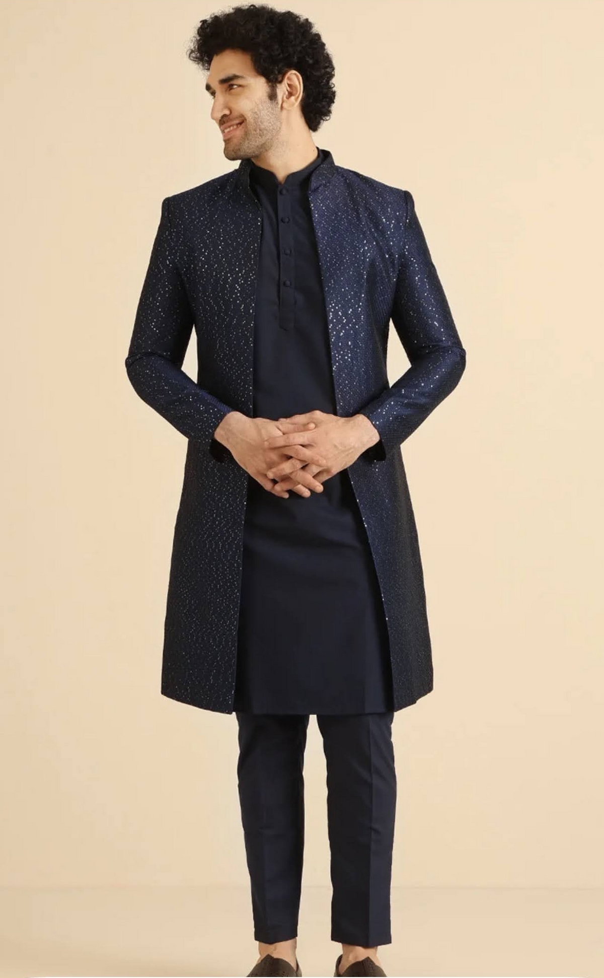 Dark Blue Sherwani