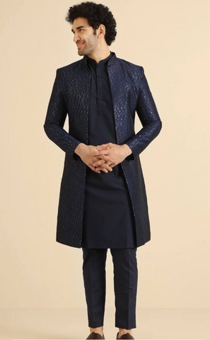 Dark Blue Sherwani