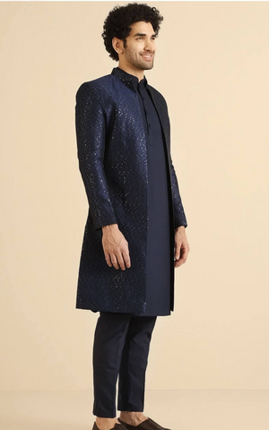 Dark Blue Sherwani