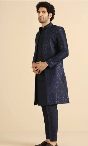 Dark Blue Sherwani