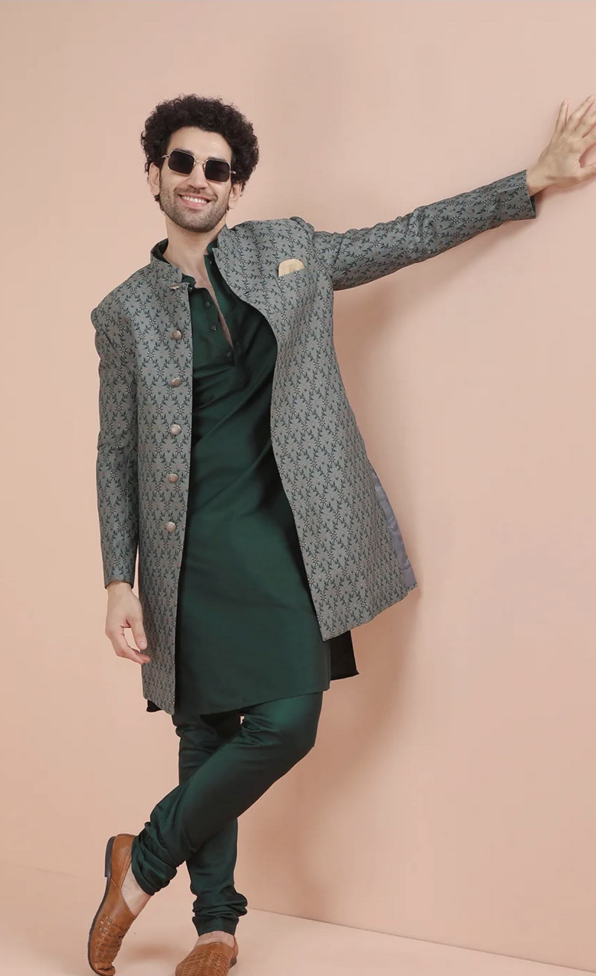Green Sherwani