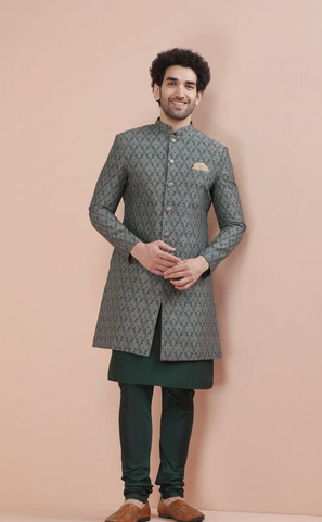 Green Sherwani