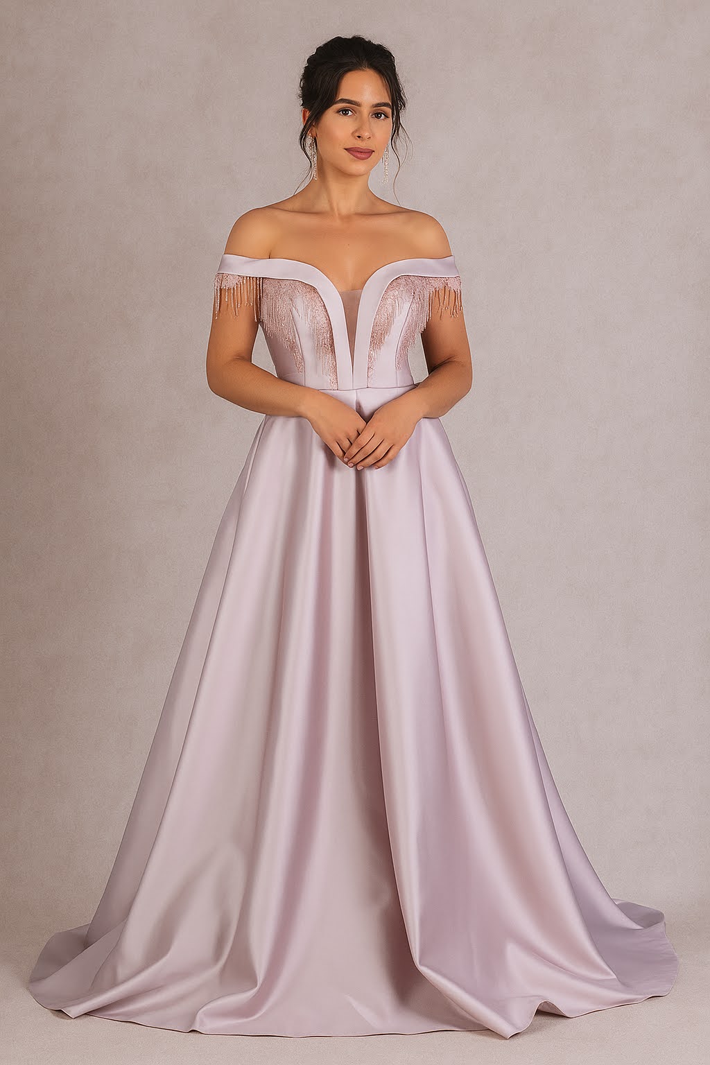 Plus Size Satin Gown