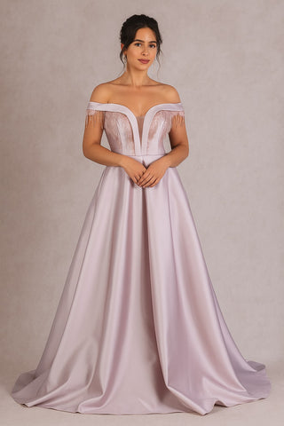Plus Size Satin Gown
