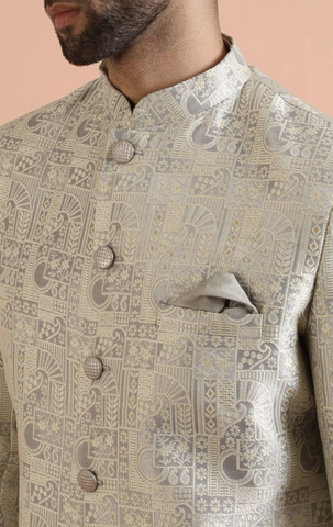 Grey Sherwani Set
