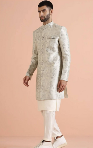Grey Sherwani Set