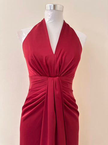 Halter Satin Dress