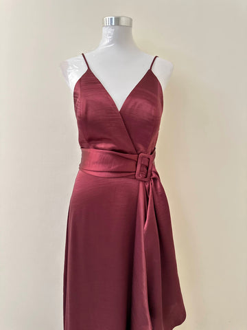 Wrap Satin Dress