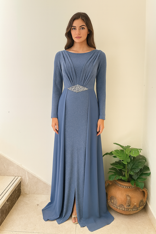 Blue Modest Dress