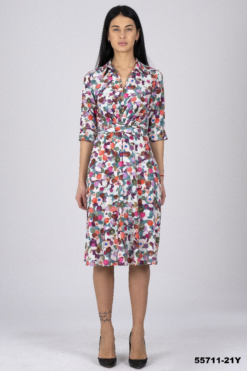 Collared Floral Dress