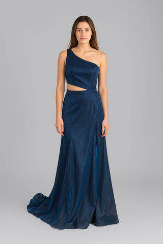 Blue Metallic Dress