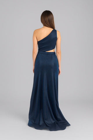 Blue Metallic Dress