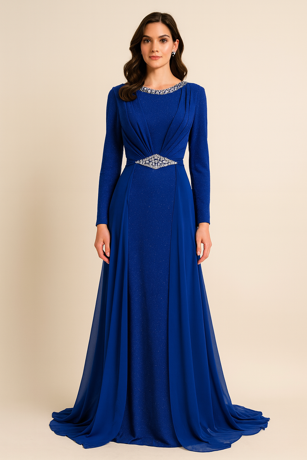 Blue Modest Dress